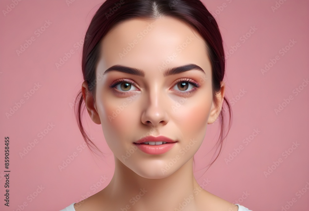 Fototapeta premium Beautiful elegant woman front view photo