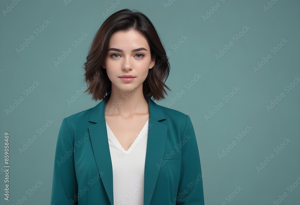 Beautiful elegant woman front view photo Beautiful elegant woman front view photo