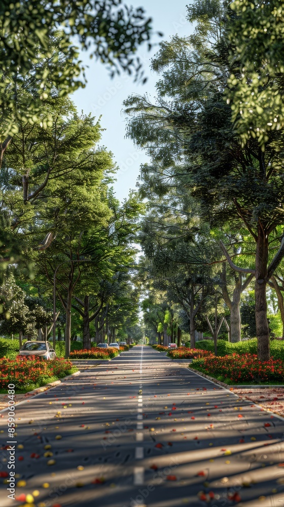 travel concept The road has beautiful views on both sides. travel concept The road has beautiful views on both sides.