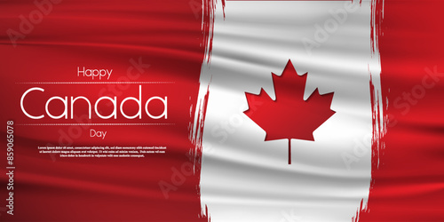 Canada day banner, 1st of July national holiday design. canada victory day vector design template, vector illustration