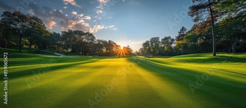 banner background of National Golf Day theme banner design for microstock, no text, and wide copy space,