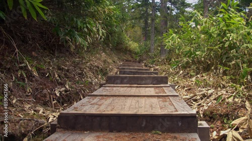 尾瀬沼から沼山峠へと続く尾瀬の木道