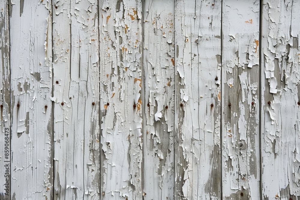 Weathered White Wooden Surface Weathered White Wooden Surface