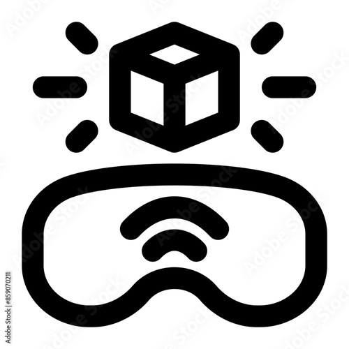  virtual reality, augmented reality, vr glasses, 3d glasses, vr, virtual, virtualization outline icon