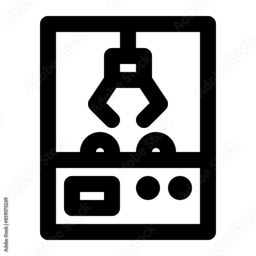 claw machine, arcade, claw crane, claws, game, entertainment outline icon