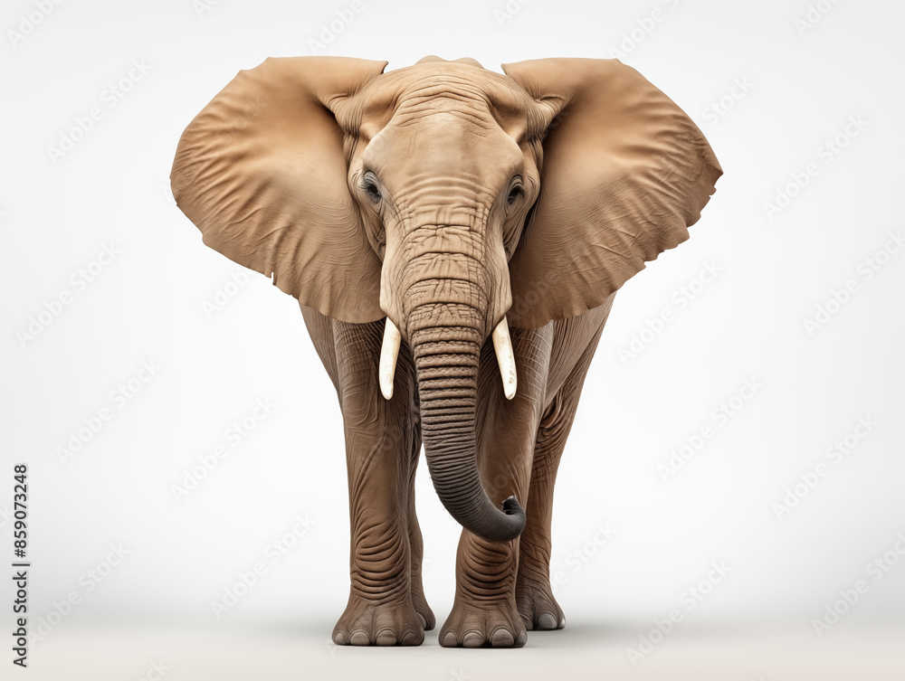 Obraz premium A Portrait of an elephant on an isolated background