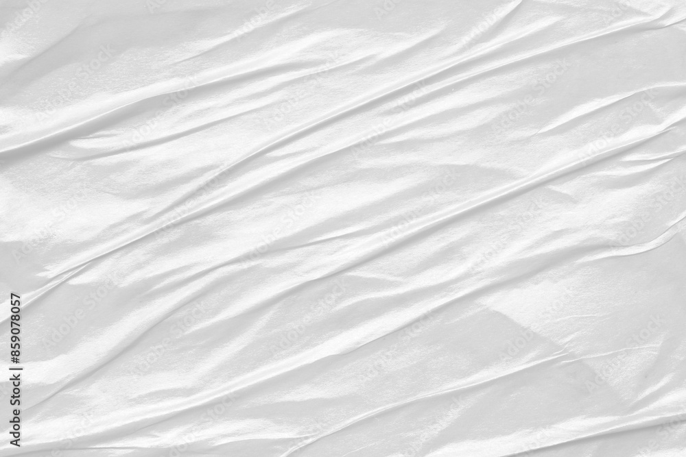 Fototapeta premium White blank crumpled and creased paper poster texture background