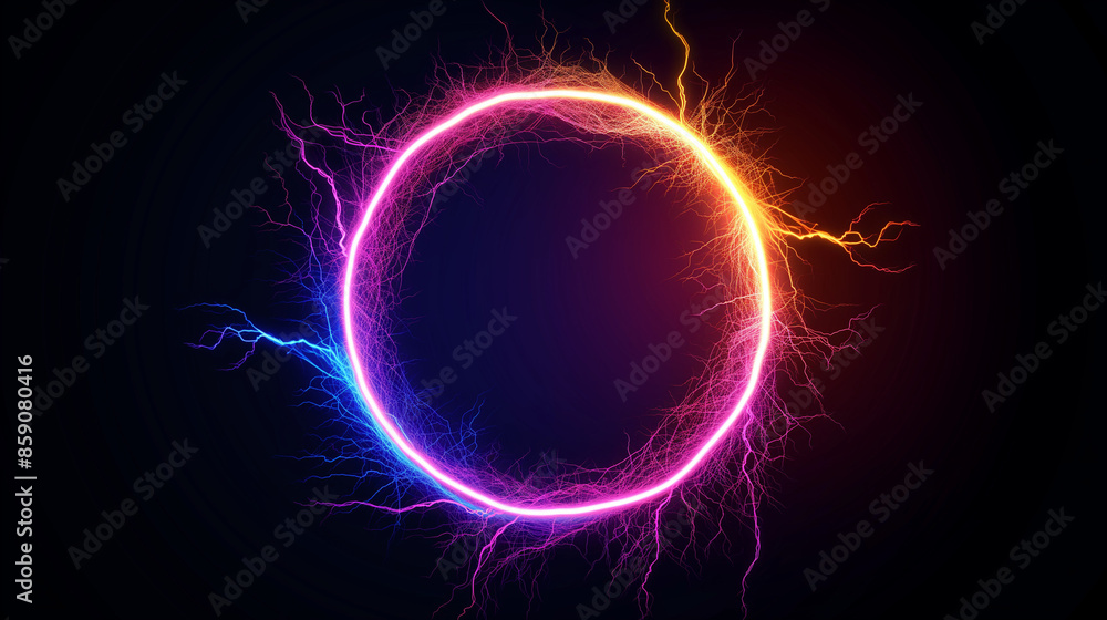 Obraz premium circle plasma effect as background