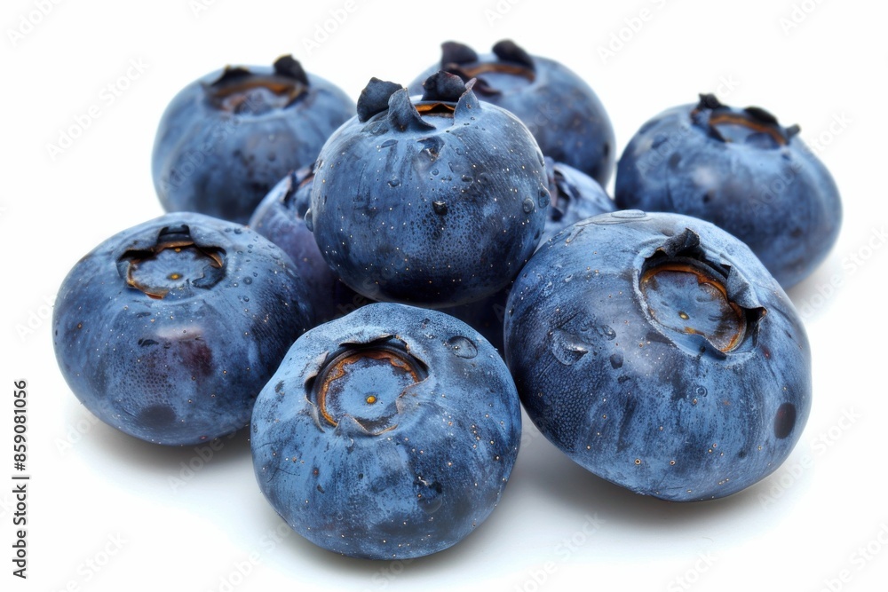 Fresh Blueberries. A Group of Juicy Blueberries, Organic and Ripe for a Healthy Snack Fresh Blueberries. A Group of Juicy Blueberries, Organic and Ripe for a Healthy Snack
