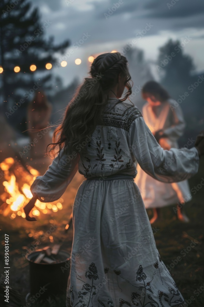 Fototapeta premium Celebrates the holiday of Ivan Kupala