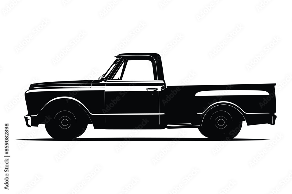 Pickup Truck car silhouette vector Pickup Truck car silhouette vector