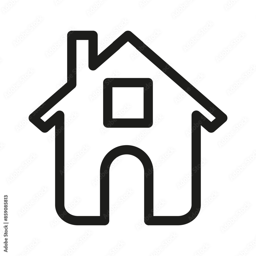 Residential Home Icon Ideal for Real Estate and Housing Residential Home Icon Ideal for Real Estate and Housing