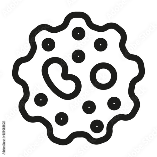 Microbe Microorganism Icon Ideal for Scientific and Biological Illustrations