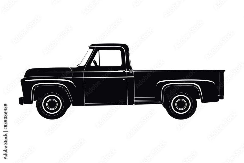 Pickup Truck car silhouette vector Pickup Truck car silhouette vector