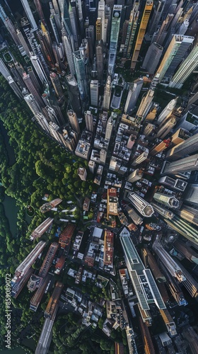 Aerial Photography of Skyscrapers Integrated into the Natural Environment: Impact on Skyline