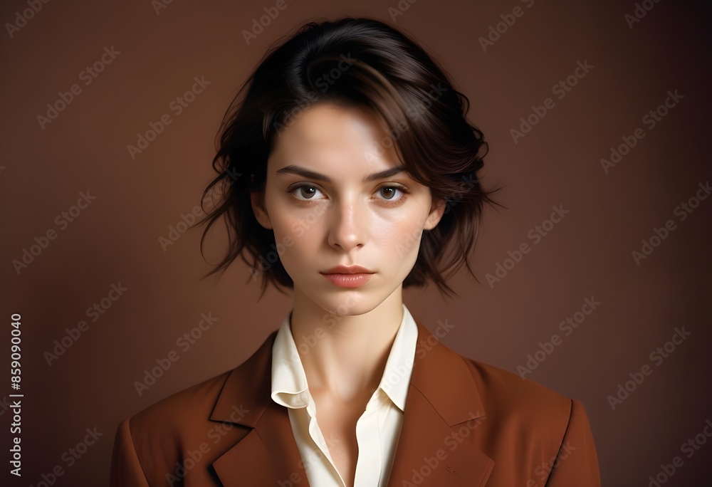 Beautiful elegant woman front view photo Beautiful elegant woman front view photo