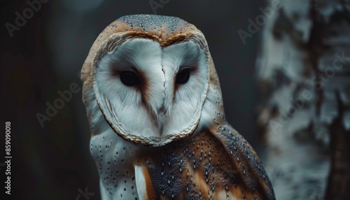 Closeup of a Barn Owl