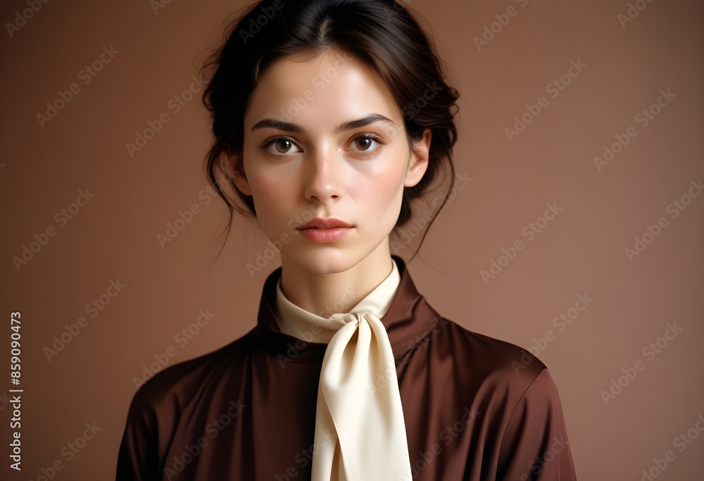 Beautiful elegant woman front view photo Beautiful elegant woman front view photo