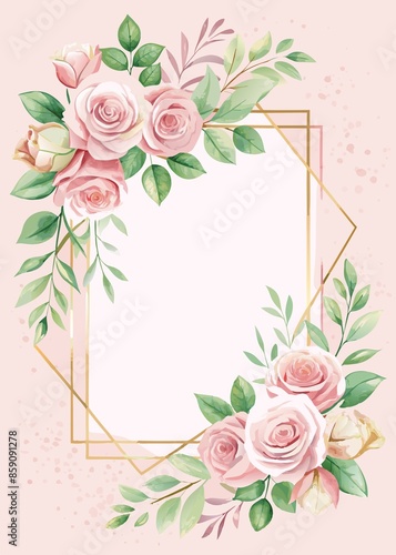 Elegant Floral Invitation Template with Light Background for Events