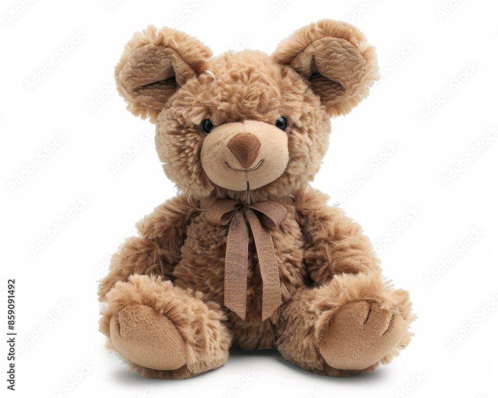 Teddy Bear Toy. Brown Soft Teddy Bear Isolated on White Background Teddy Bear Toy. Brown Soft Teddy Bear Isolated on White Background