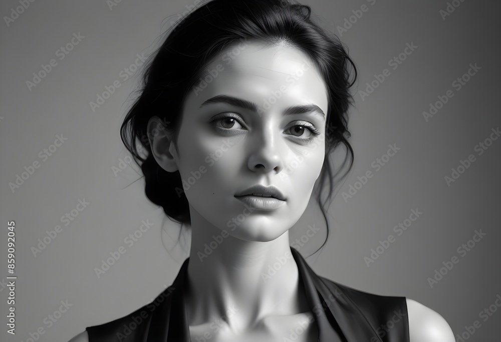 Beautiful elegant woman front view photo Beautiful elegant woman front view photo