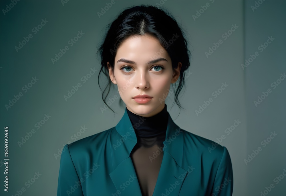 Beautiful elegant woman front view photo Beautiful elegant woman front view photo