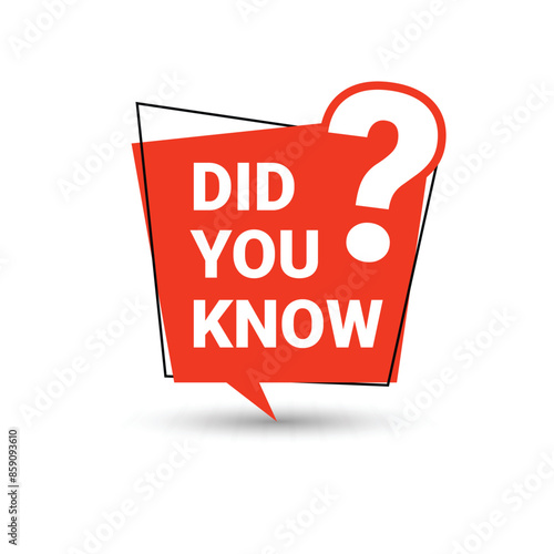 vector did you know banner design with message speech
