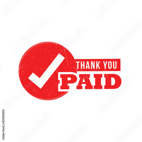 vector paid stamp isolated design
