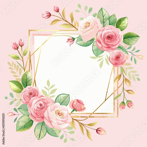 Elegant Floral Invitation Template with Light Background for Events