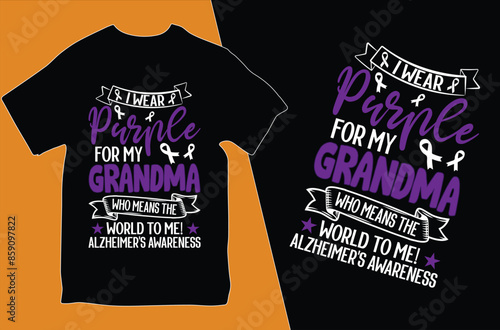 Alzheimer's Mental Health T Shirt Design.