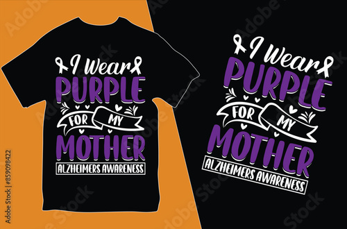 Alzheimer's Mental Health T Shirt Design.