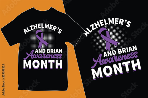 Alzheimer's Mental Health T Shirt Design.