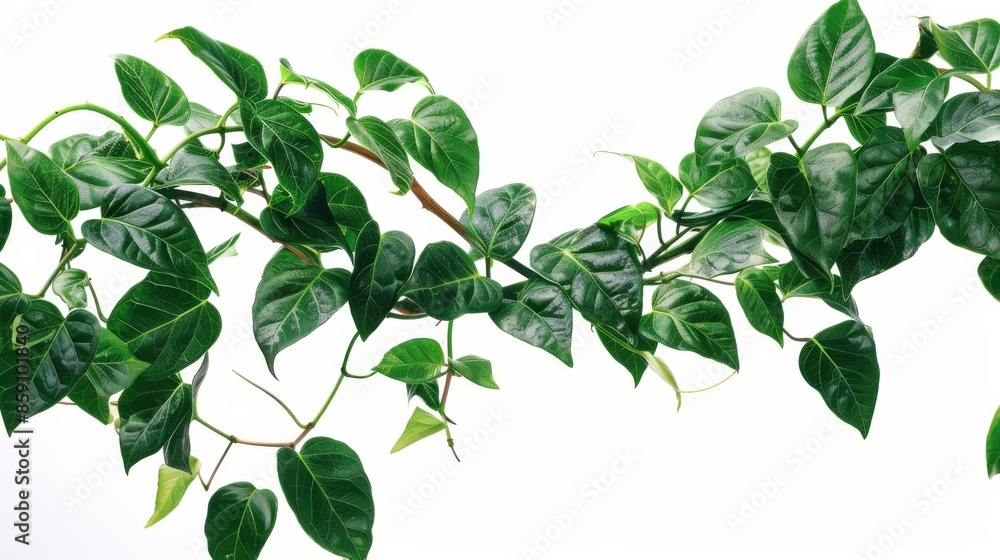 Medicinal Plant. Twisted Jungle Vines Climbing Tiliacora Triandra Plant with Green Leaves in Southeast Asia Medicinal Plant. Twisted Jungle Vines Climbing Tiliacora Triandra Plant with Green Leaves in Southeast Asia