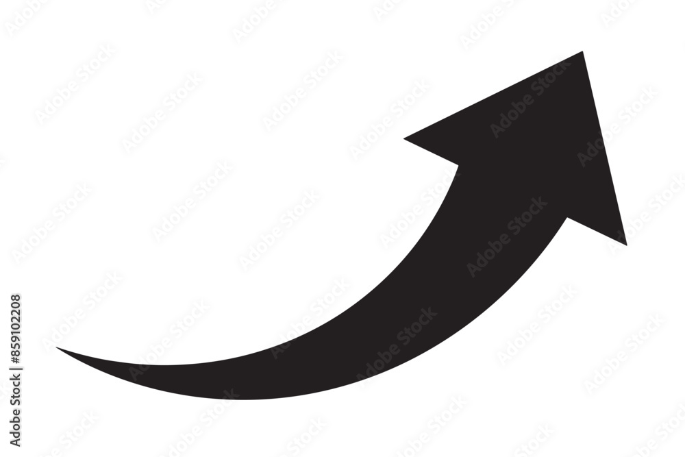 Black arrow flat style icon on transparent background. Arrow icon for your website design, logo, app, ui. Curved arrow up sign. Arrow indicated the direction symbol. Black arrow flat style icon on transparent background. Arrow icon for your website design, logo, app, ui. Curved arrow up sign. Arrow indicated the direction symbol.