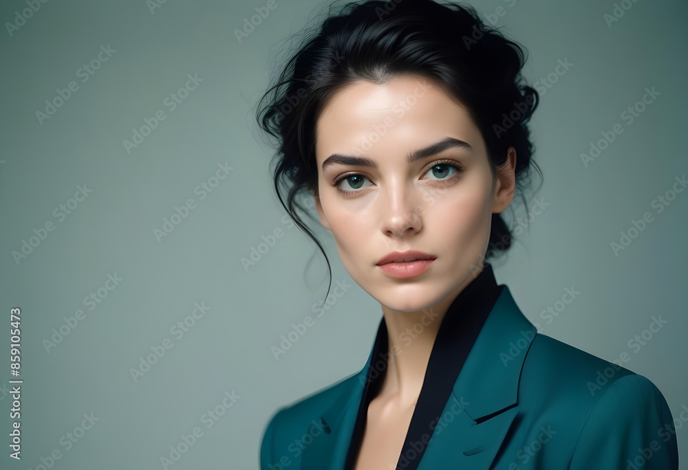 Beautiful elegant woman front view photo Beautiful elegant woman front view photo