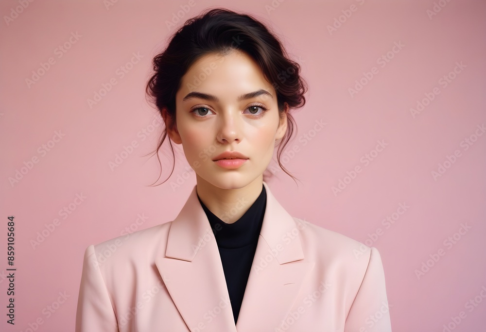 Beautiful elegant woman front view photo Beautiful elegant woman front view photo