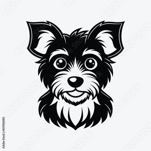 Angry dog sihlouette