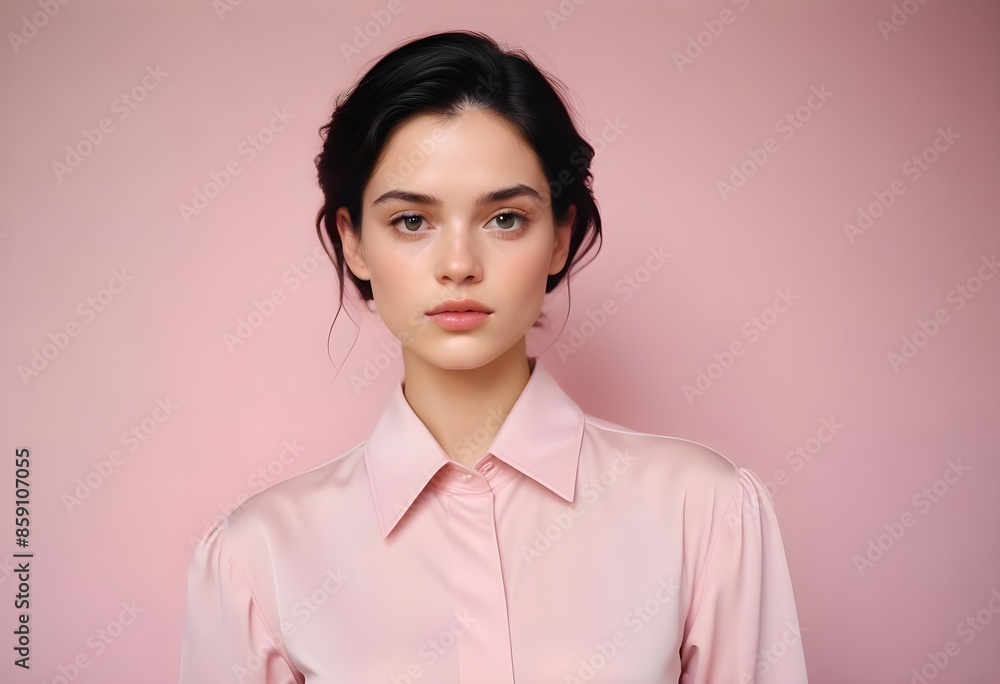 Beautiful elegant woman front view photo Beautiful elegant woman front view photo