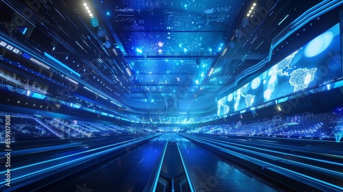 In the VIP section of the 5G stadium guests enjoy personalized experiences with customizable seat displays and highspeed internet.