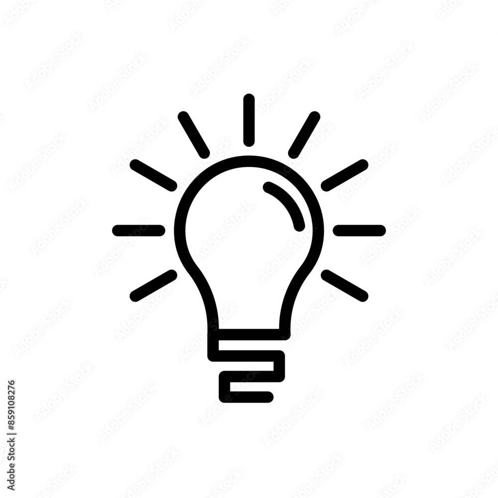 Light Bulb Icon Ideal for Ideas and Innovation Illustrations Light Bulb Icon Ideal for Ideas and Innovation Illustrations