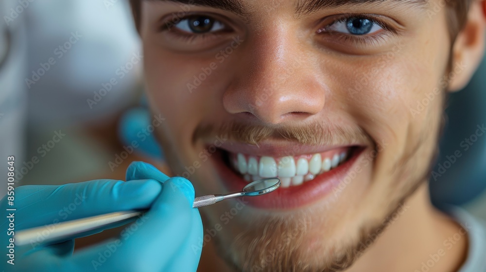A close-up image of a dental check-up showing a dentist using medical tools to examine a patient's teeth, highlighting the importance of oral hygiene and dental care. A close-up image of a dental check-up showing a dentist using medical tools to examine a patient's teeth, highlighting the importance of oral hygiene and dental care.