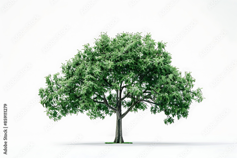Obraz premium Set of different kind of plants , Elements , white background ,easy useable