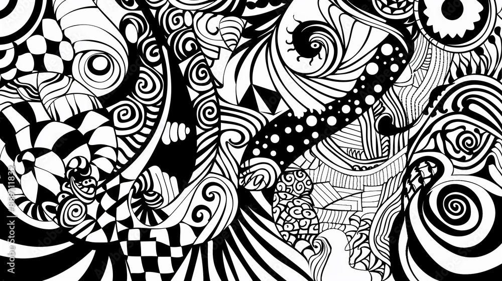 Adult colouring book page Adult colouring book page