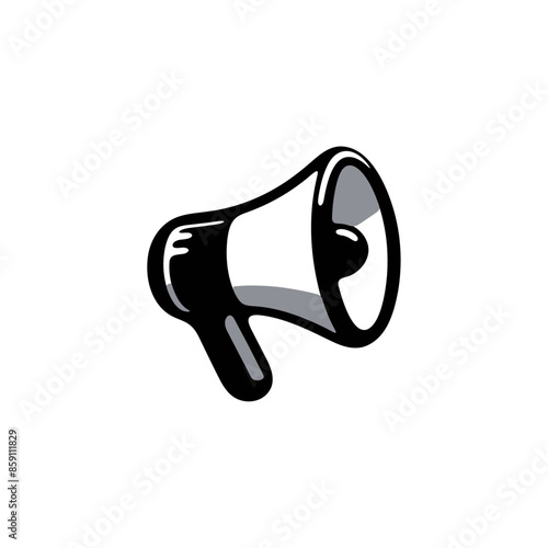 Vector Megaphone Icon for Marketing, Advertising, and Communication Designs – Isolated on White Background