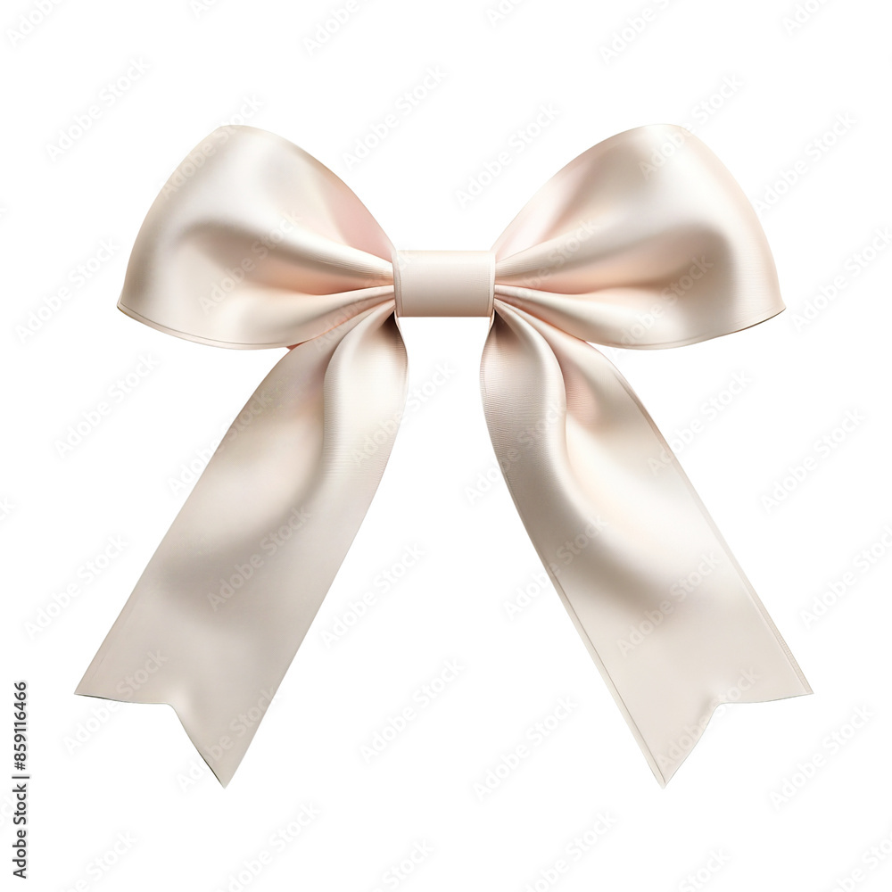Elegant white satin ribbon bow on a white background, perfect for gift wrapping, decoration, and special occasions. Elegant white satin ribbon bow on a white background, perfect for gift wrapping, decoration, and special occasions.