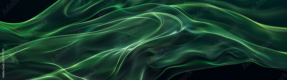 Obraz premium abstract background of green shapes, created with generative AI technology