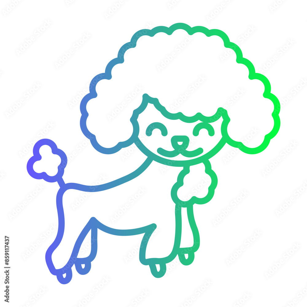 Cute Dog Gradient Linear Cute Dog Gradient Linear