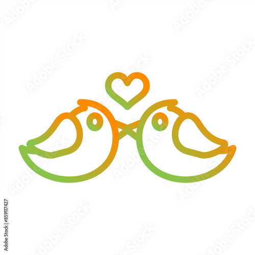 Lovebirds Vector Icon