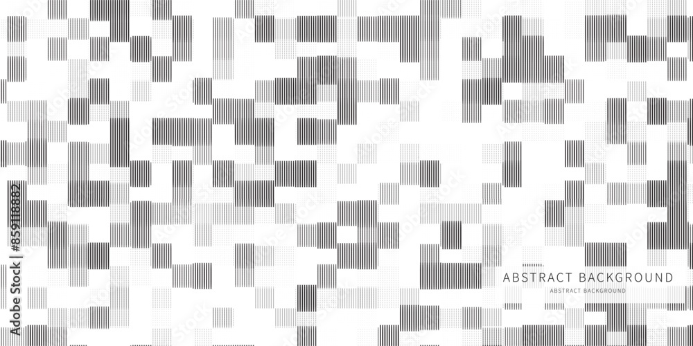 Abstract background monochromatic lines in chaotic rectangles groups. Rectangle mosaic gradient design. Vector Illustration. Abstract background monochromatic lines in chaotic rectangles groups. Rectangle mosaic gradient design. Vector Illustration.