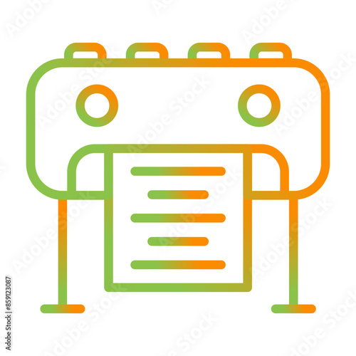 Plotter Vector Icon